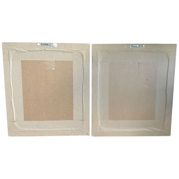 Framed Botanical Wall Art Prints Set of 2 Gold Wood Frame Neutral Floral Vintage - Picture 5 of 15